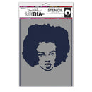 Dina Wakley Media 6" X 9" Stencil Proud Woman
