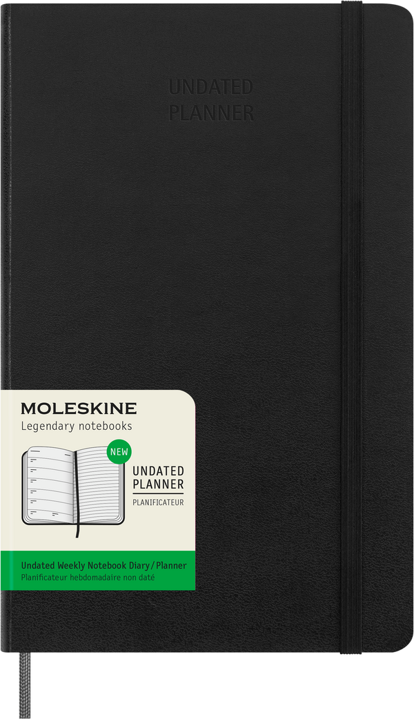 Moleskine Diary Undated Weekly + Notes HC Large Black