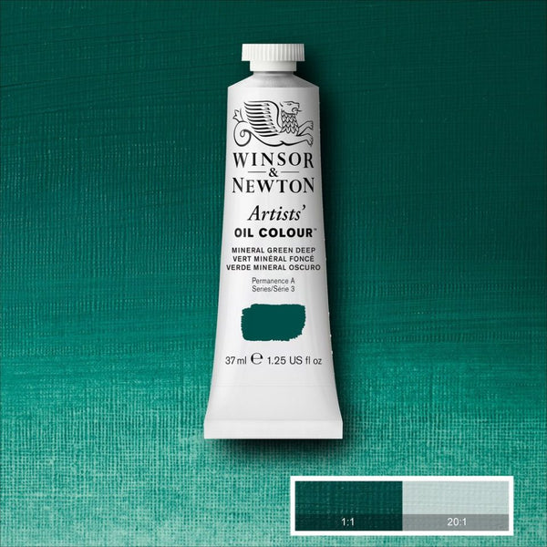 Winsor & Newton Artists Oil Colour Paint 37ml#Colour_MINERAL GREEN DEEP (S3)