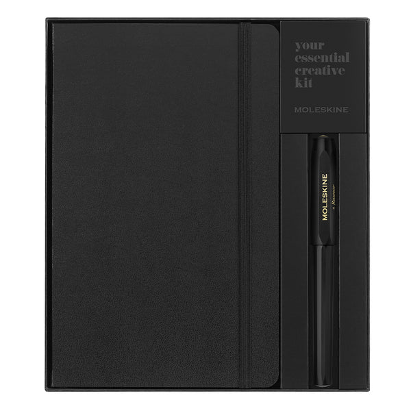 Moleskine Kaweco Large Ruled  Rollerball & Notebook Black Set