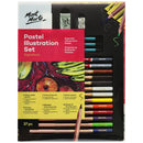 Mont Marte Colour Pastel Pencil Illustration 37 Piece Set