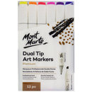 Mont Marte Dual Tip Alcohol Art Markers Set of 12