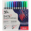 Mont Marte Dual Tip Tri Grip Brush/Fineliners 48 Piece Set 
