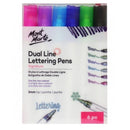 Mont Marte Dual Line 2MM Tip Shimmering Lettering Pens Set of 6