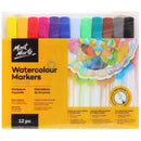 Mont Marte Watercolour Markers Tri Grip 12 Piece Set in Case