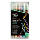 Mont Marte Metallic Dot Markers Dual Tip 6 Piece Set