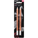 Mont Marte Large HeXagonal White Charcoal Pencils 2 Piece Set
