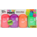 Mont Marte Poster Paint 250ML 4 Piece Set Fluoro