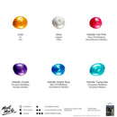 Mont Marte Metallic Poster Paint 6 Piece Set X 60ML