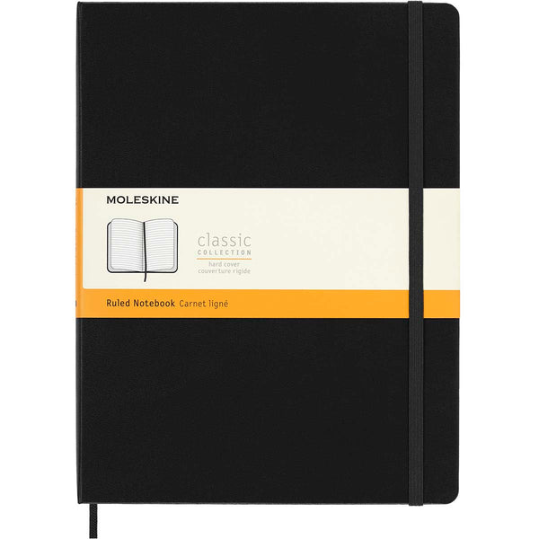 moleskine notebook xtra large ruled hard cover#Colour_BLACK