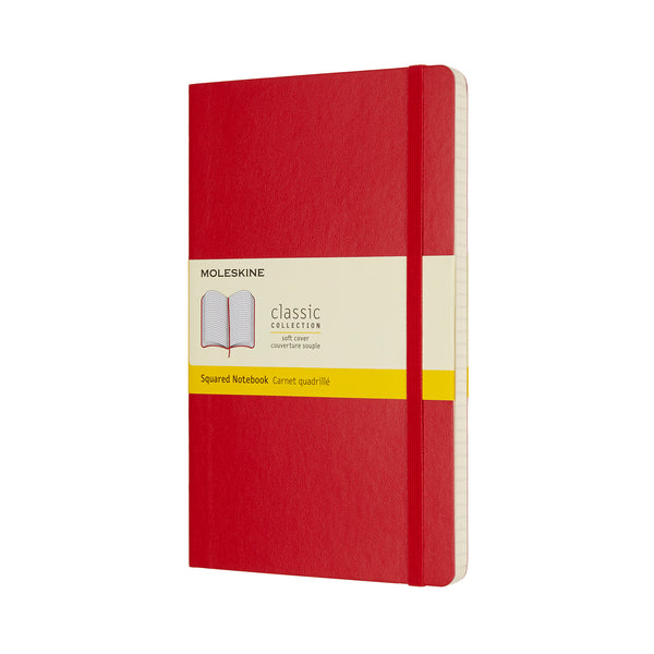 Moleskine Large Square Scarlet Red Soft Cover Notebook