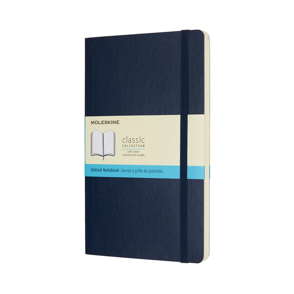 Moleskine Large Sapphire Blue Soft Cover Dot Notebook