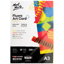 Mont Marte Fluro 230GSM 15 Piece A3 Art Card Pack 5 Colours