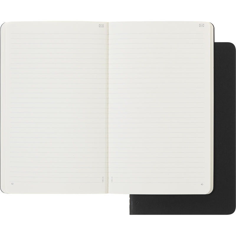 Moleskine Smart Cahier Large Ruled Black Journals Pack of 2