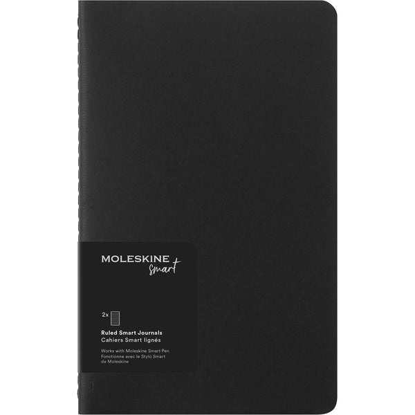 Moleskine Smart Cahier Large Ruled Black Journals Pack of 2