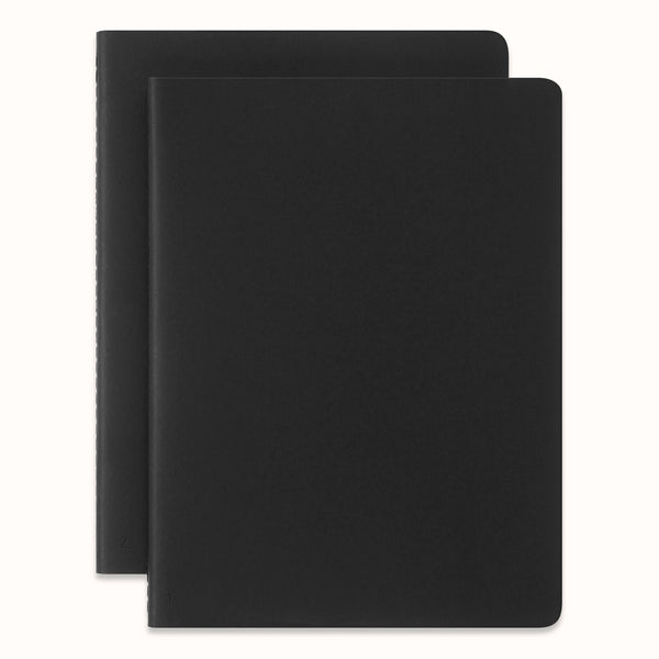 Moleskine Smart Cahier XL Plain Black Journals Pack of 2