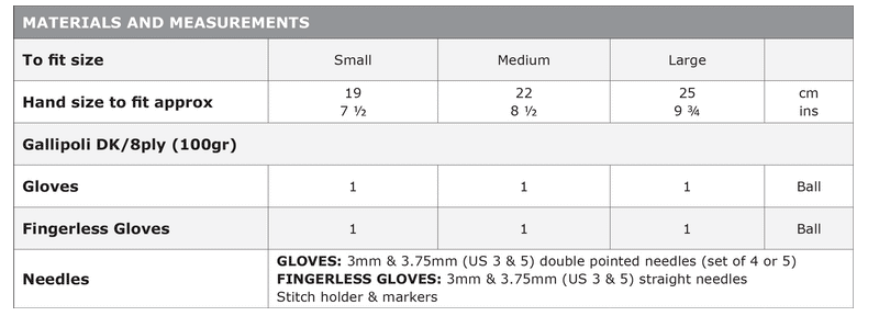 Naturally Pattern Leaflet Gallipoli DK Unisex/Gloves & Fingerless Gloves N1316