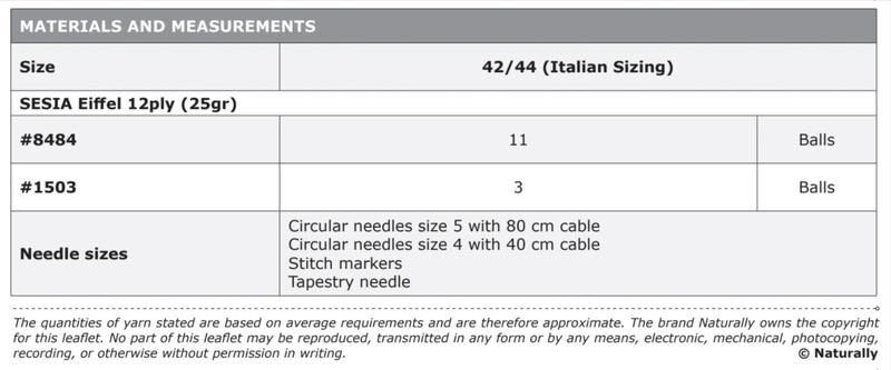 Knitting Pattern N1771 - Womens Sweater 42-44" 12ply Yarn