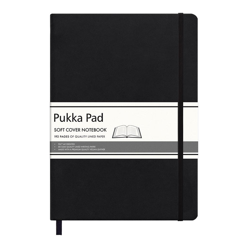 Pukka Soft Cover Lined Black Notebooks