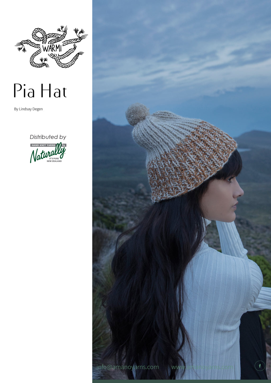 Pia Pattern Pia Knitting Pattern - Hat OS 10ply Yarn