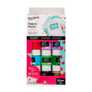 Mont Marte Fabric Paint 12 Piece Set X 20ML