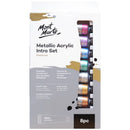 Mont Marte Metallic Acrylic Paint Set 8 Piece Set X 18ML