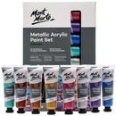 Mont Marte Metallic Acrylic Paint Set 8 Piece Set X 36ML