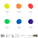 Mont Marte Fluoro Acrylic Ink 6 Piece Set X 20ML