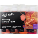 Mont Marte Acrylic Pouring 120ML 4 Piece Set Coral