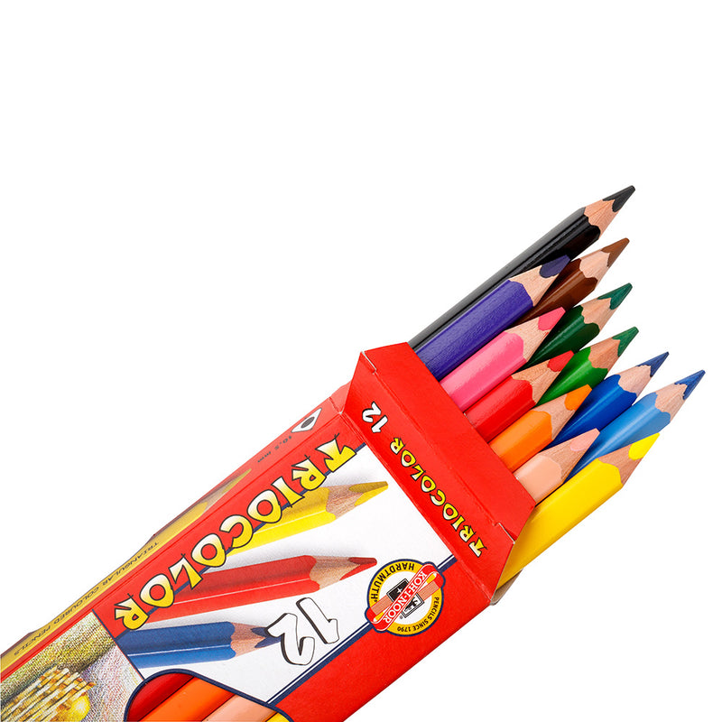 Koh-I-Noor Tricolour Triangular Pencils Pack of 12