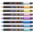Uni Posca Markers PC-1MR 0.7mm Soft Colours - Set of 8