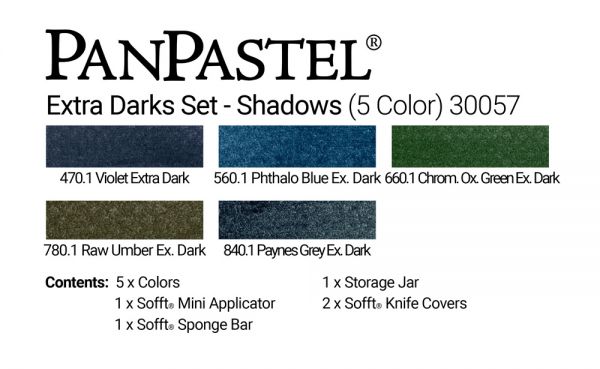 Pan Pastel Soft Pastels Sets of 5 Colours - Shadows