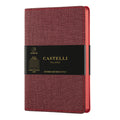 castelli notebook a5 ruled harris#Colour_MAPLE RED