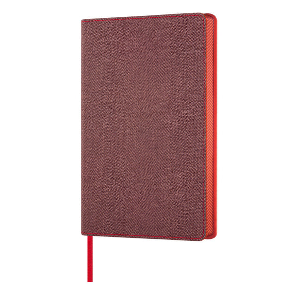 Castelli A5 Harris Diary Day to Page#Colour_MAPLE RED