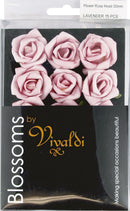 Ribtex Blossoms Lavender Foam Rose Heads Pack of 15
