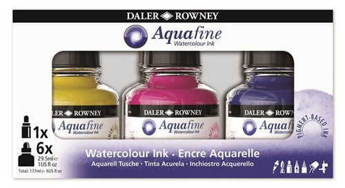 Daler Rowney Aqaufine Watercolour Ink Starter Set 3 X 29.5ml