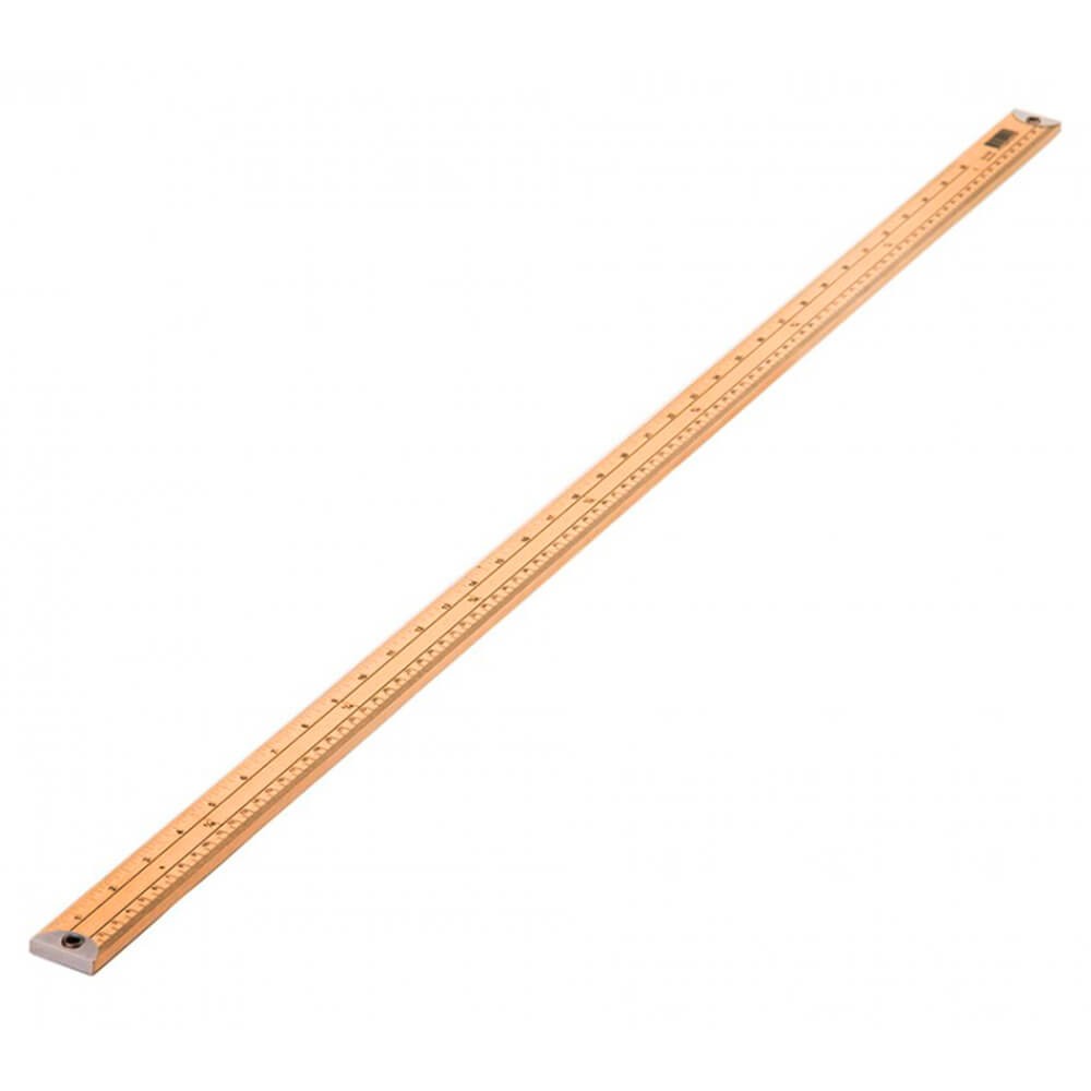 Metrohm Ruler Wooden Metre Ruler 100cm With Metal Ends | Hobby Land