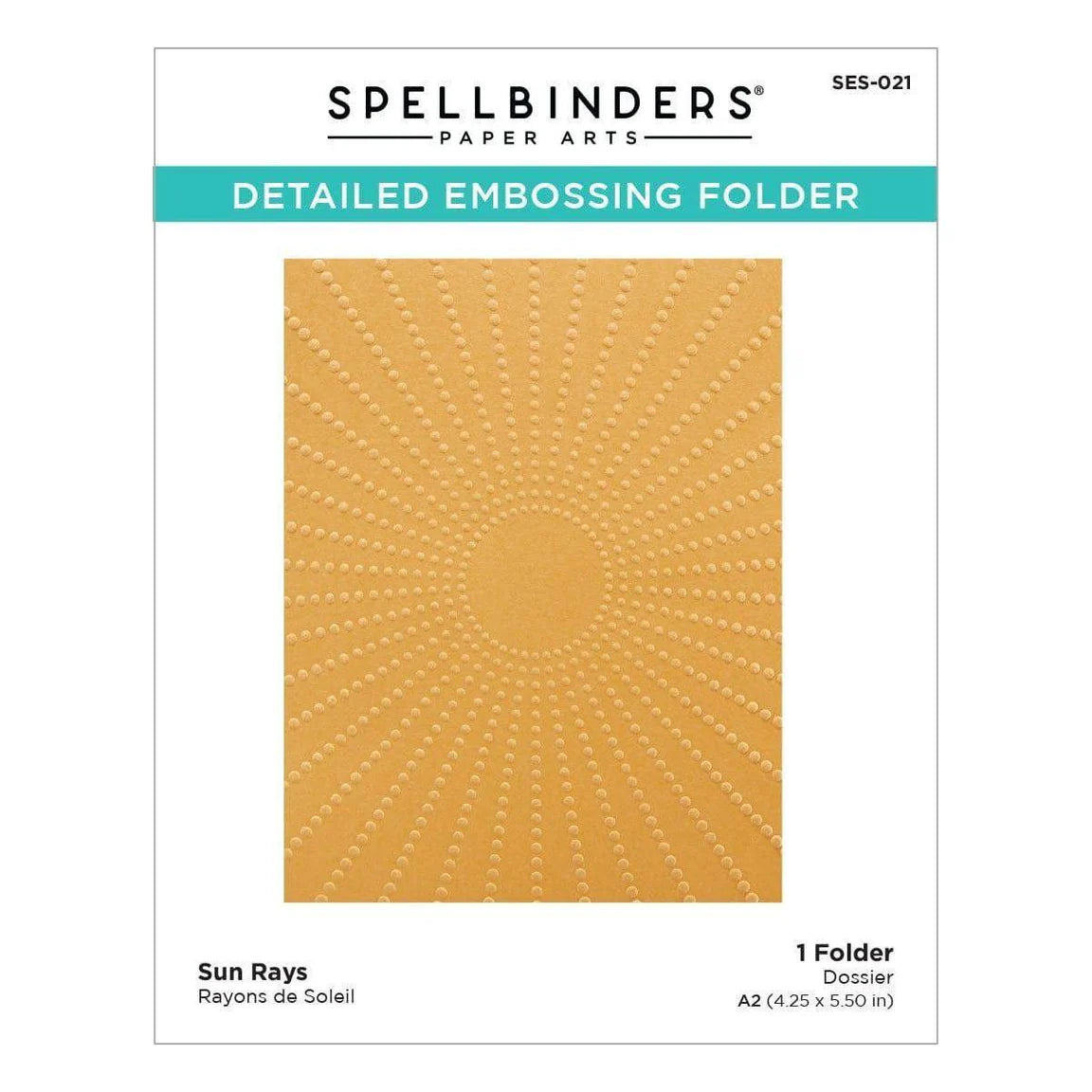 Spellbinders Sun Rays Embossing Folder