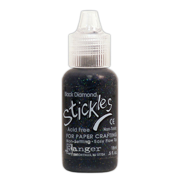 Ranger Stickles Glitter Glues 18ml#Colour_BLACK DIAMOND