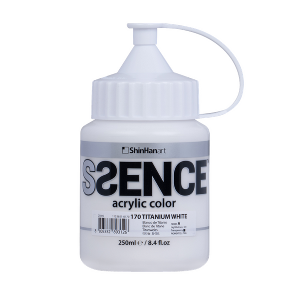 ShinHan SSence Acrylic Paints Titanium White#Size_250ML
