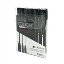 ShinHan Touch Opaque Markers Assorted Black & White Set of 6