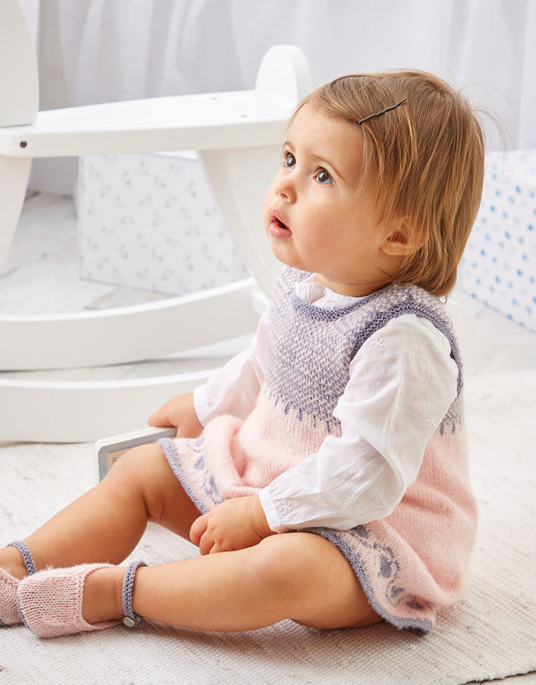 DMC 100% Baby Merino Pattern Leaflet - Girls Pinafore
