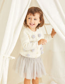 DMC 100% Baby Merino Pattern Leaflet - Girls Pom Pom Cardigan