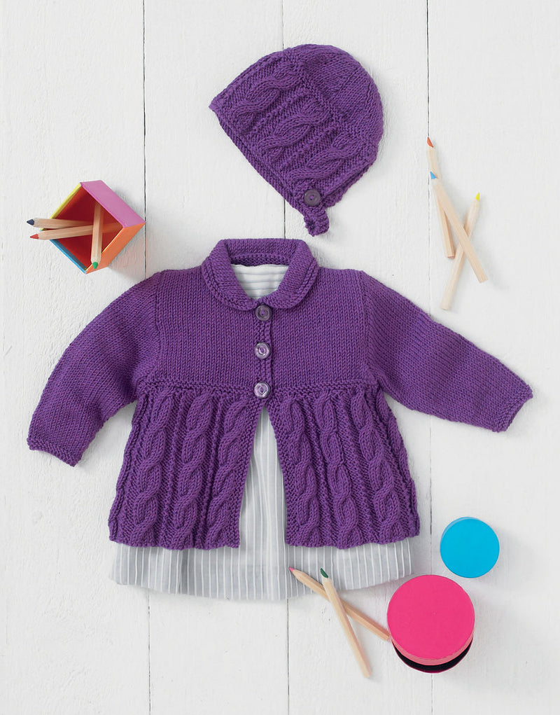 DMC Angel Bamboo Pattern Leaflet - Girls Cardigan & Bonnet