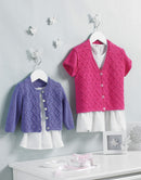 DMC Angel Bamboo Pattern Leaflet - Baby Girls Cable Cardigans
