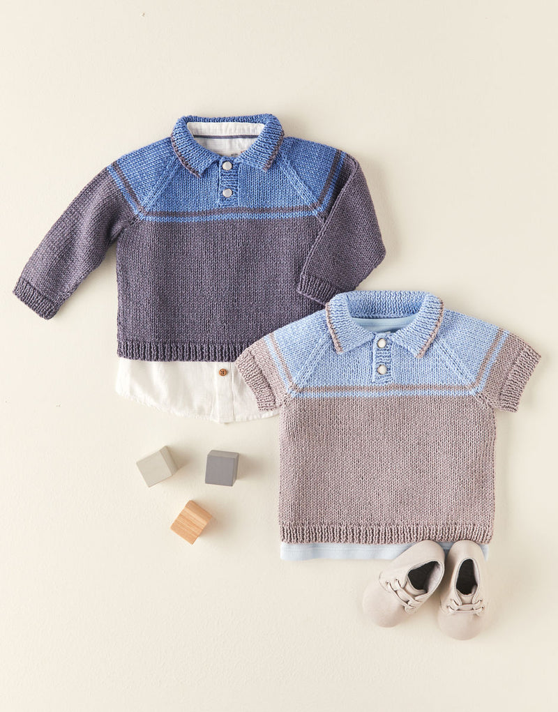 DMC Angel Bamboo Pattern Leaflet - Babies Long And Short Sleeve Sweaters