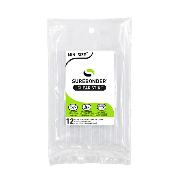 Surebonder All Purpose Temperature Mini Glue Stik 4" Pack Of 12