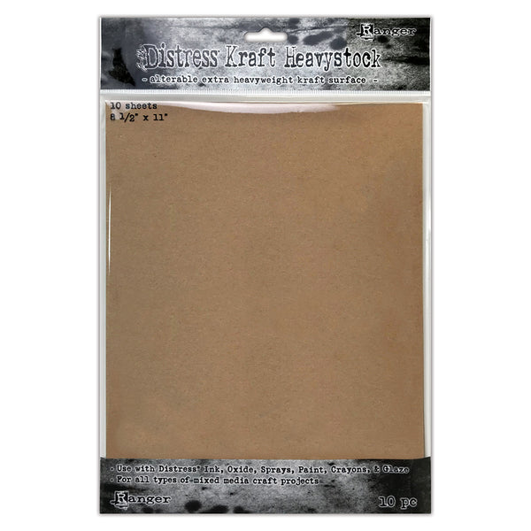 Ranger Distress 8.5X11 INCH Kraft Heavystock Pack of 10