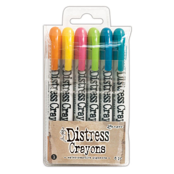 Tim Holtz Distress Crayons Set #1 Pack of 6