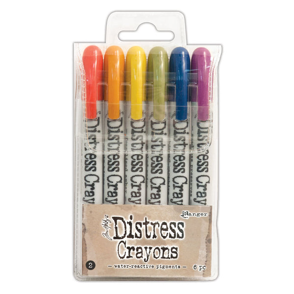 Tim Holtz Distress Crayons Set #2 Pack of 6